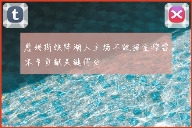 詹姆斯缺阵湖人主场不敌掘金穆雷末节贡献关键得分