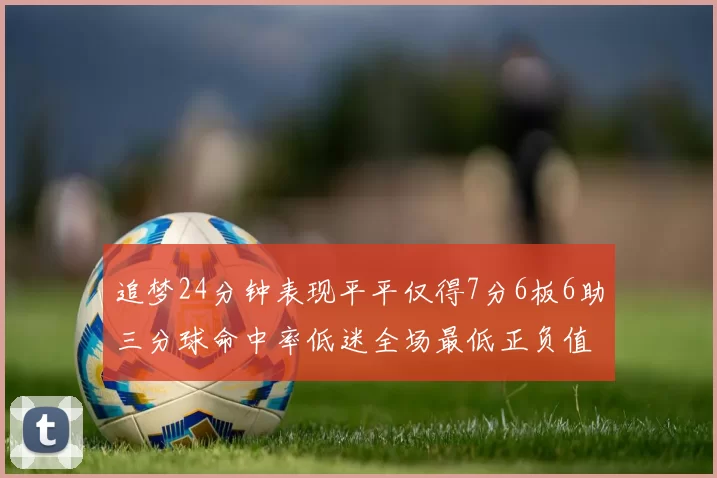 追梦24分钟表现平平仅得7分6板6助三分球命中率低迷全场最低正负值